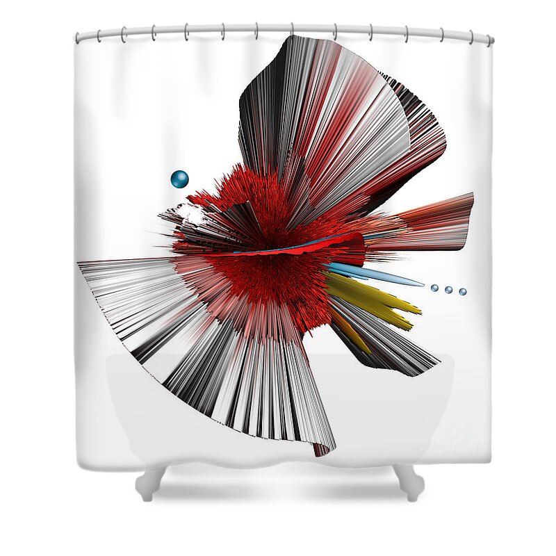 (c) Paul Davenport Shower Curtain featuring the painting Consciousness of the Inanimate painting as a Spherical Depth Map. c by Paul Davenport