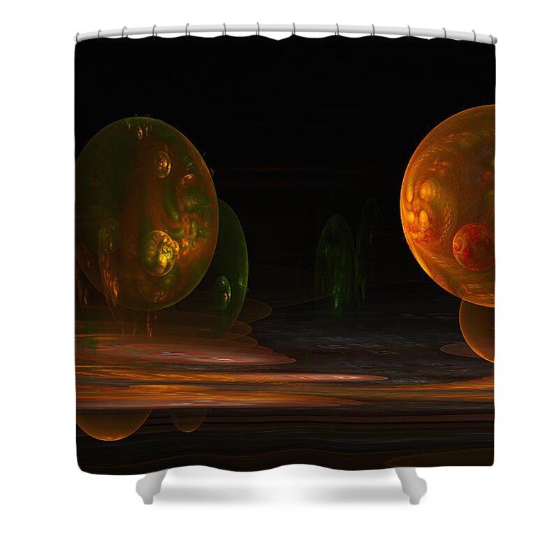 Fractal Shower Curtain featuring the digital art Consumed From Within by Gary Blackman