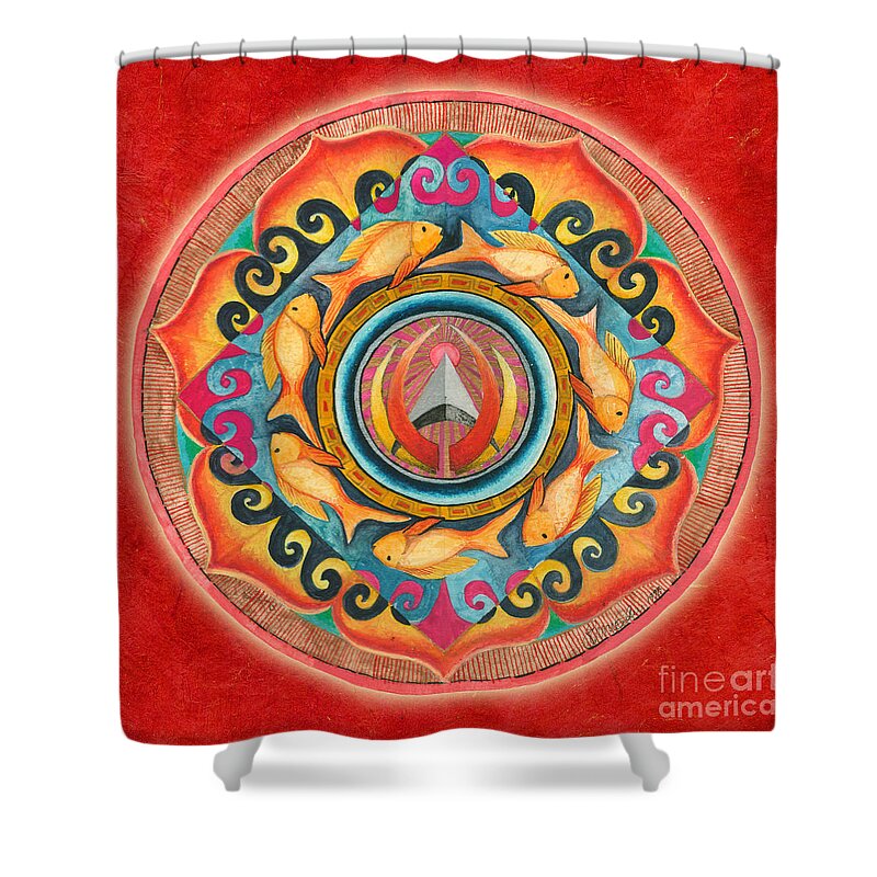 Mandala Art Shower Curtain featuring the painting Continuing Mandala by Jo Thomas Blaine