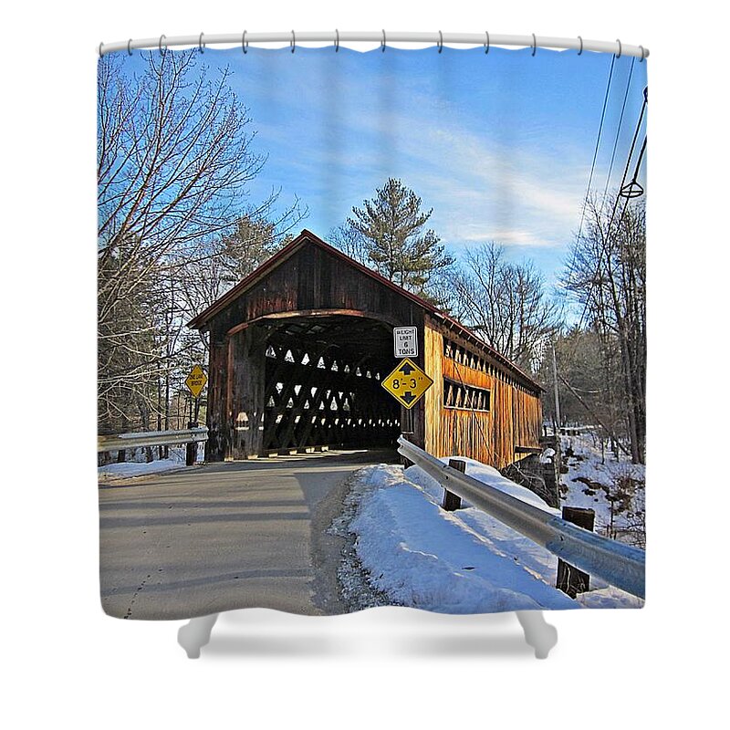 Coombs Bridge Shower Curtain featuring the photograph Coombs Covered Bridge by MTBobbins Photography