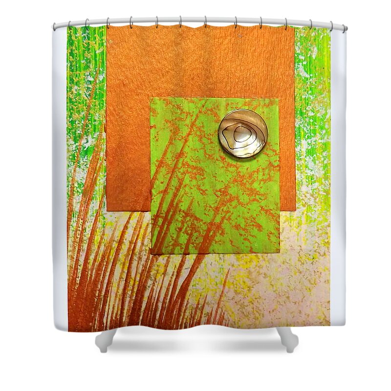 Copper Sunset Shower Curtain featuring the painting Copper Sunset by Darren Robinson