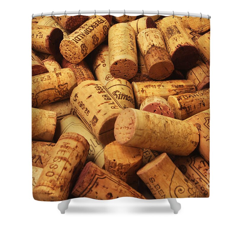 Wine Shower Curtain featuring the photograph Corks by Stefano Senise