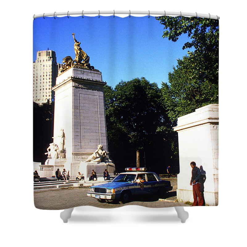 Central Shower Curtain featuring the photograph Corner of Central Park 1984 by Gordon James
