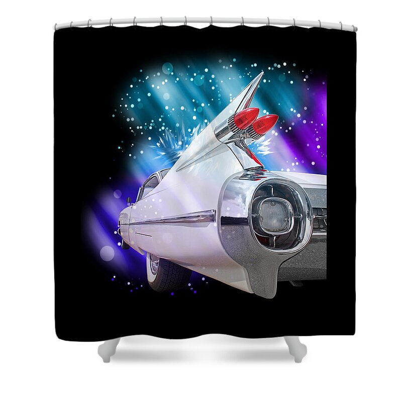Cadillac Shower Curtain featuring the photograph Cosmic Cadillac by Gill Billington