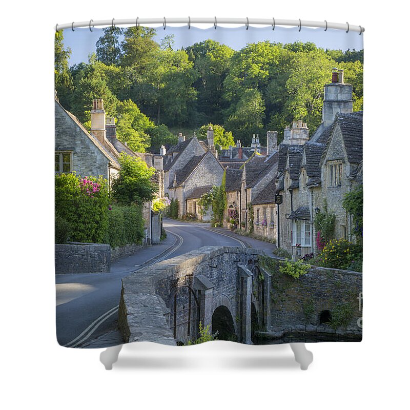 Castle Combe Shower Curtain featuring the photograph Cotswold Village by Brian Jannsen