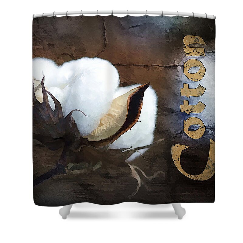 Cotton Shower Curtain featuring the photograph Cotton by Kathy Clark