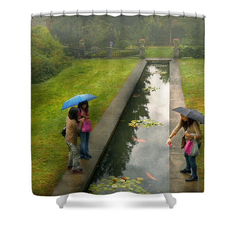 Day Out Shower Curtain featuring the photograph Country - A day out with the girls by Mike Savad