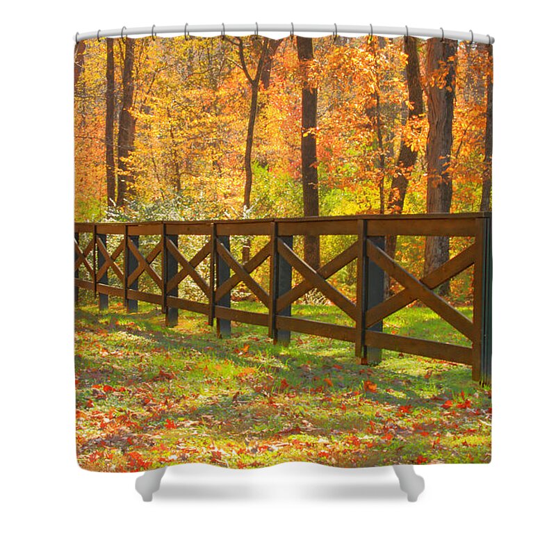 Fence Shower Curtain featuring the photograph Country Fence by Geraldine DeBoer