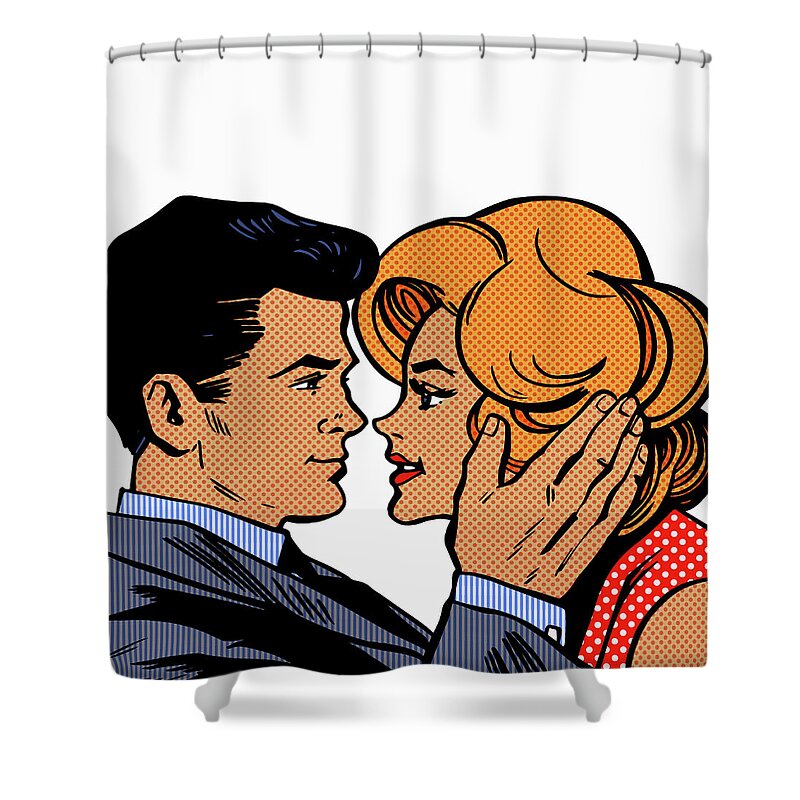 20-29 Shower Curtain featuring the photograph Couple Staring Into Each Others Eyes by Ikon Images