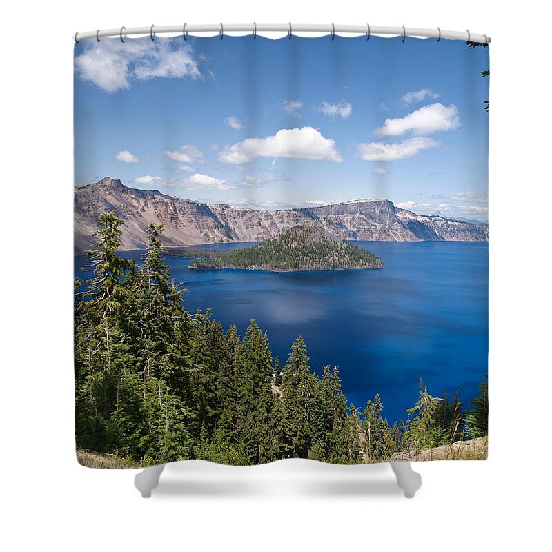 Crater Lake Shower Curtain featuring the photograph Crater Lake National Park by Diane Schuster