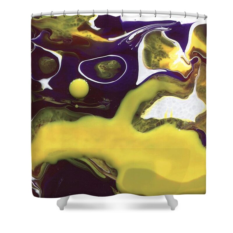 Cat Shower Curtain featuring the painting Crazy Cat by Jamie Frier