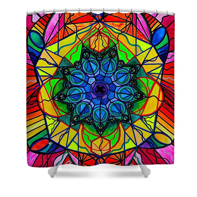 Vibration Shower Curtain featuring the painting Creativity by Teal Eye Print Store