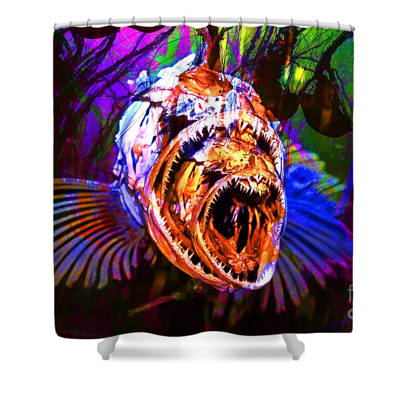 Jelly Shower Curtain featuring the photograph Creatures Of The Deep - Fear No Fish 5D24799 v2 by Wingsdomain Art and Photography