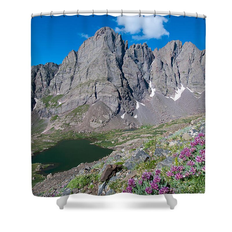 Landscape Shower Curtain featuring the photograph Crestone Landscape by Cascade Colors