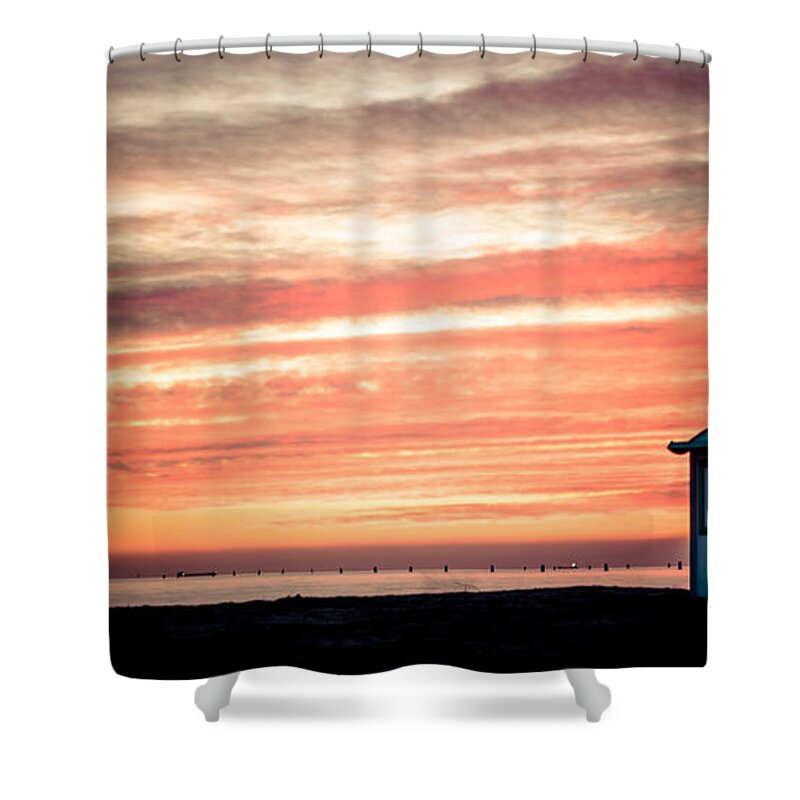 Friaul-julisch Venetien Shower Curtain featuring the photograph Crimson Skies by Hannes Cmarits