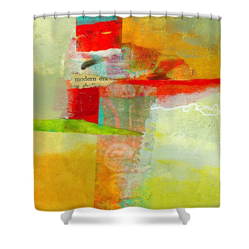 4x4 Shower Curtain featuring the painting Crossroads 55 by Jane Davies
