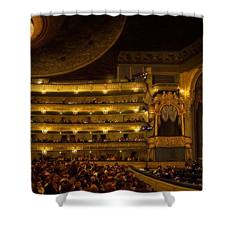 Photography Shower Curtain featuring the photograph Crowd At Mariinsky Theatre, St by Panoramic Images