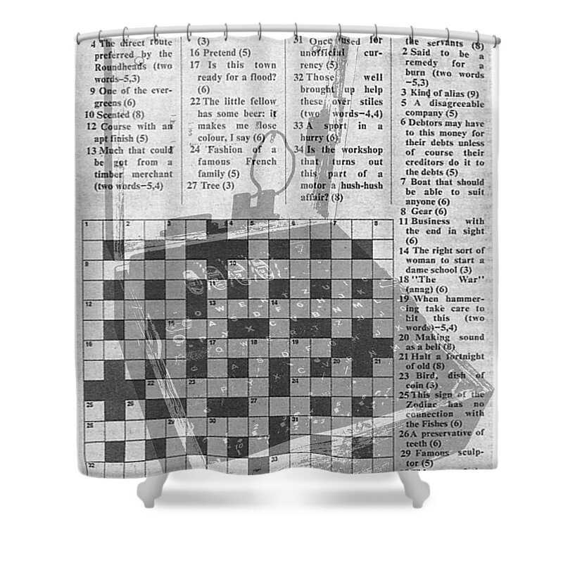 Richard Reeve Shower Curtain featuring the photograph Cryptographers Wanted by Richard Reeve