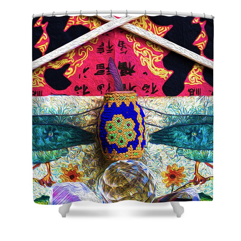 Culture Shower Curtain featuring the photograph Cultural Fusion by Kathy Bassett