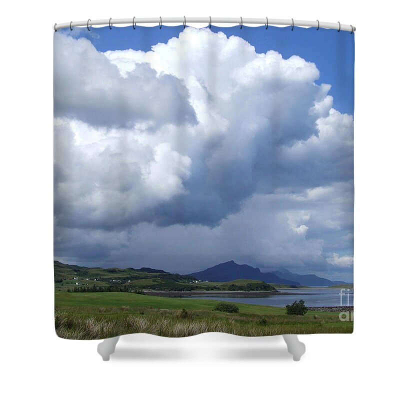 Cumulus Shower Curtain featuring the photograph Cumulus Clouds - Isle of Skye by Phil Banks