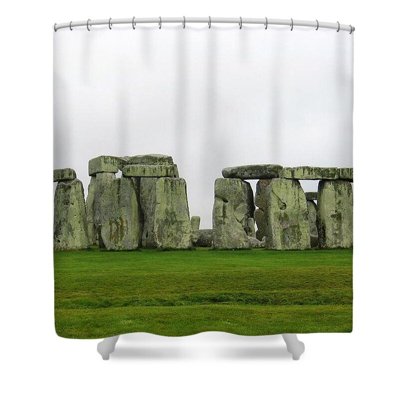 Stonehenge Shower Curtain featuring the photograph Curvature by Denise Railey