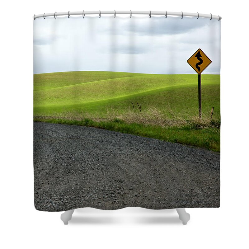 Palouse Shower Curtain featuring the photograph Curves Ahead by Mary Lee Dereske