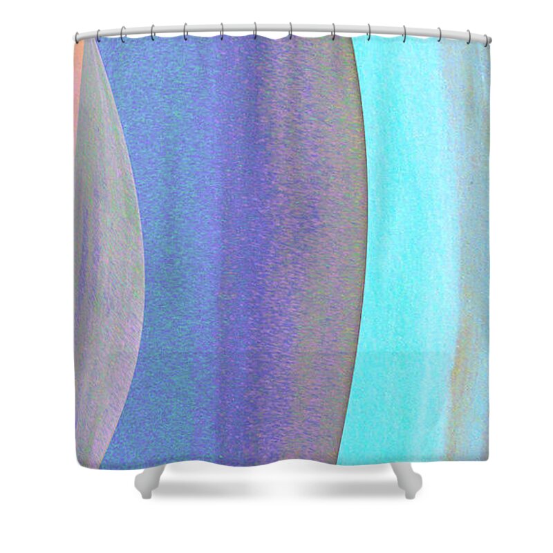 Abstract Shower Curtain featuring the painting Curves1 by Stephanie Grant