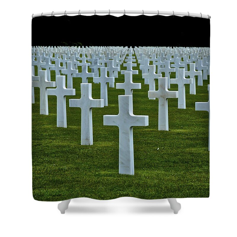D-day Shower Curtain featuring the photograph D-day's Price by Eric Tressler