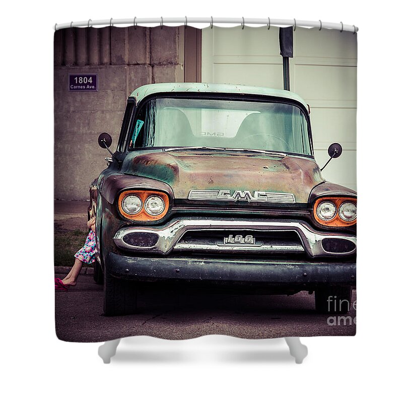 Truck Shower Curtain featuring the photograph Daddy's Truck by Perry Webster