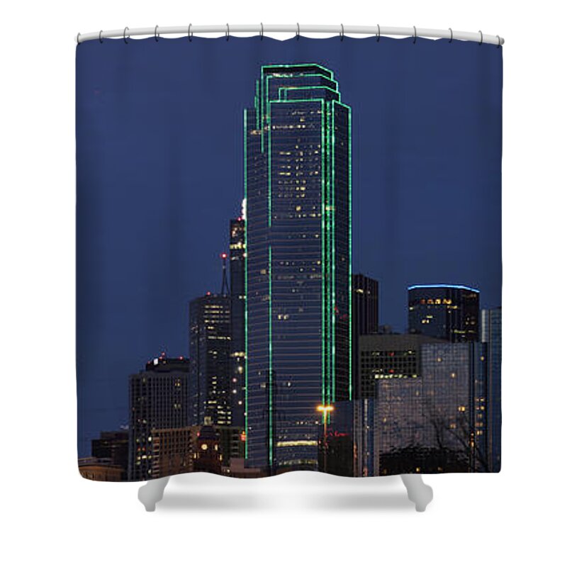Dallas Shower Curtain featuring the photograph Dallas Skyline by Jonathan Davison