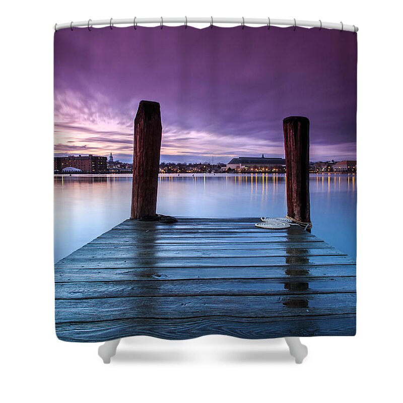 Sunset Shower Curtain featuring the photograph Damp Sunset by Jennifer Casey