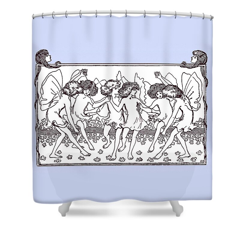 Fairy Shower Curtain featuring the photograph Dancing Fairies from 1896 by Phil Cardamone