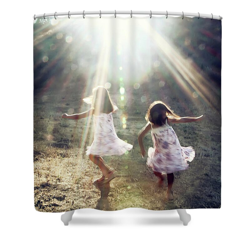 Child Shower Curtain featuring the photograph Dancing Spinning Girls by Dianne Avery Photography