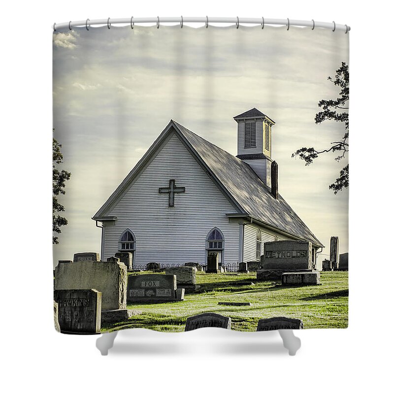 Church Shower Curtain featuring the photograph Dappled Light by Heather Applegate
