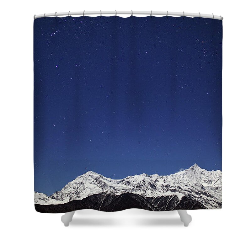 Tranquility Shower Curtain featuring the photograph Dark Blue by Blizzardyu@live.cn
