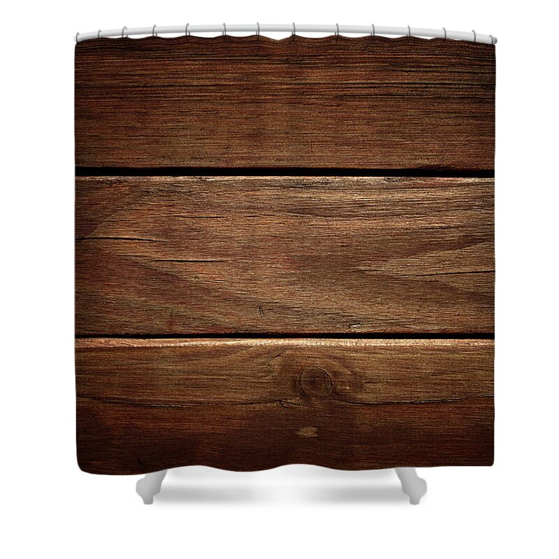 Material Shower Curtain featuring the photograph Dark Wood Texture Background by Sankai