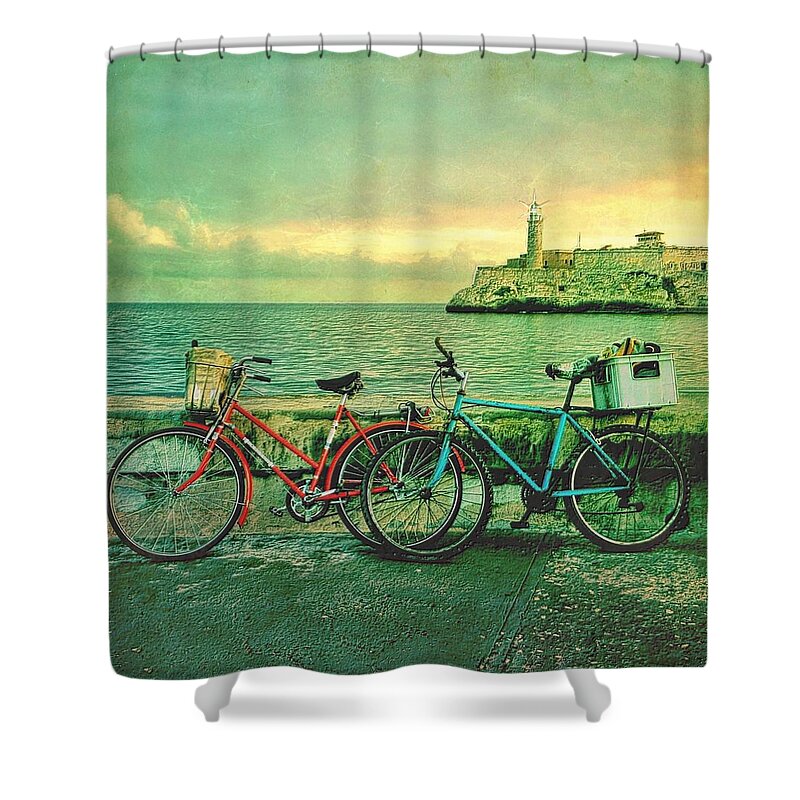 Cuba Shower Curtain featuring the photograph Dawn on the Havana Waterfront by Victoria Porter