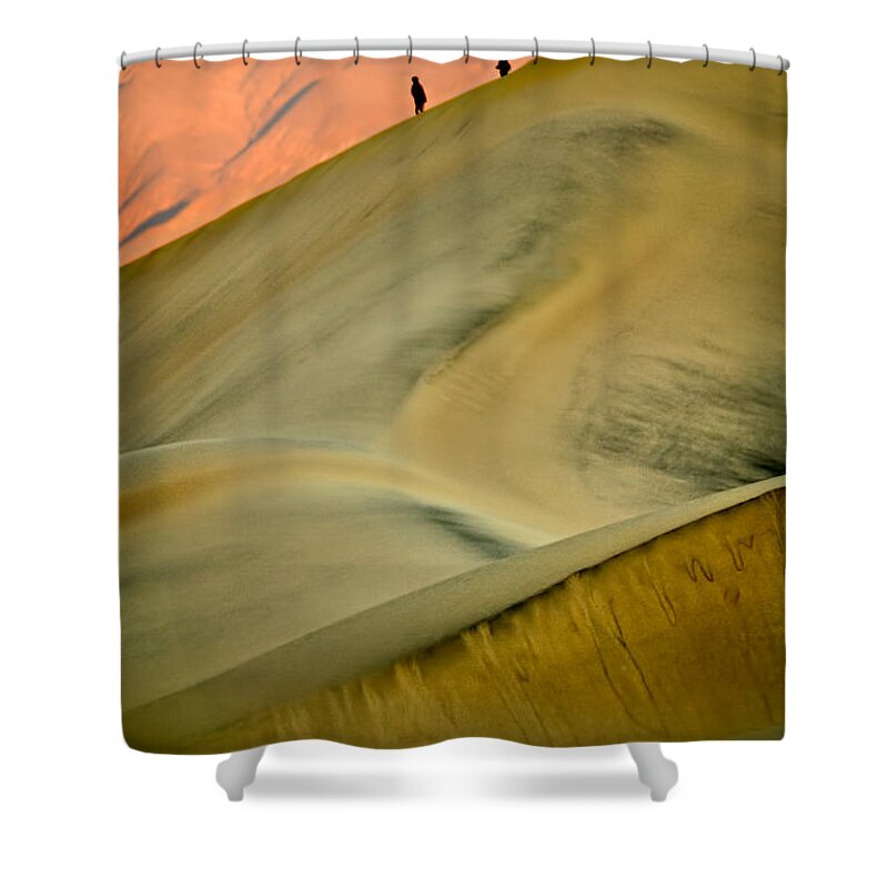 2006 Shower Curtain featuring the photograph Dawn Viewers at Death Valley by Robert Charity