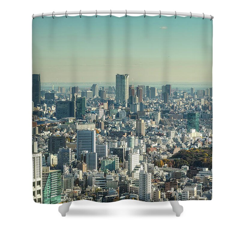 Tokyo Tower Shower Curtain featuring the photograph Day To Possess A Vista Of The Distant by I Love Photo And Apple.