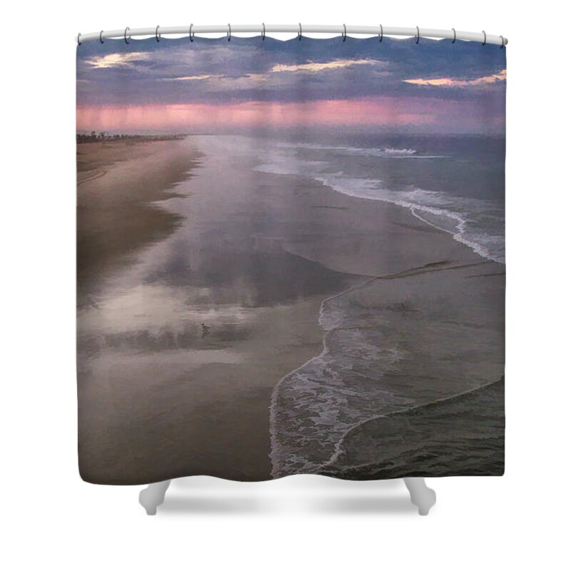 Beach Shower Curtain featuring the photograph Daybreak by Tammy Espino