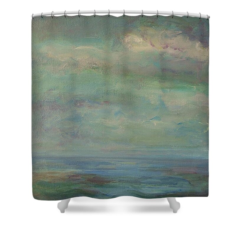 Impressionism Shower Curtain featuring the painting Days for Dreaming by Mary Wolf