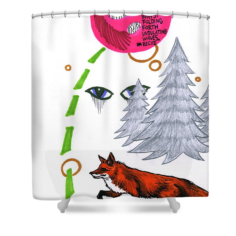 Fox Shower Curtain featuring the drawing Days Inside of Days by John Ashton Golden