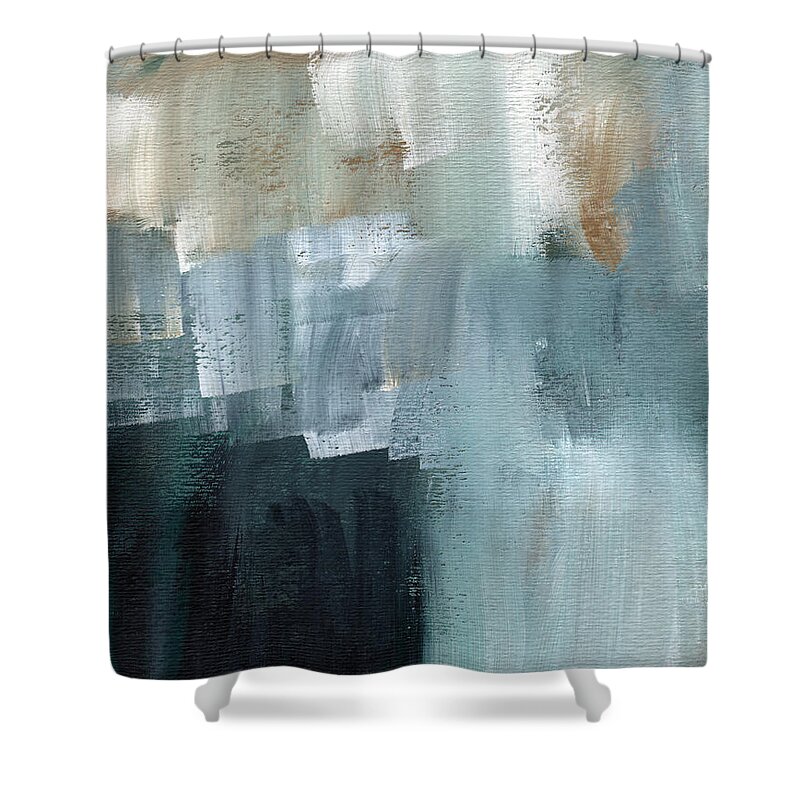Abstract Art Shower Curtain featuring the painting Days Like This - Abstract Painting by Linda Woods