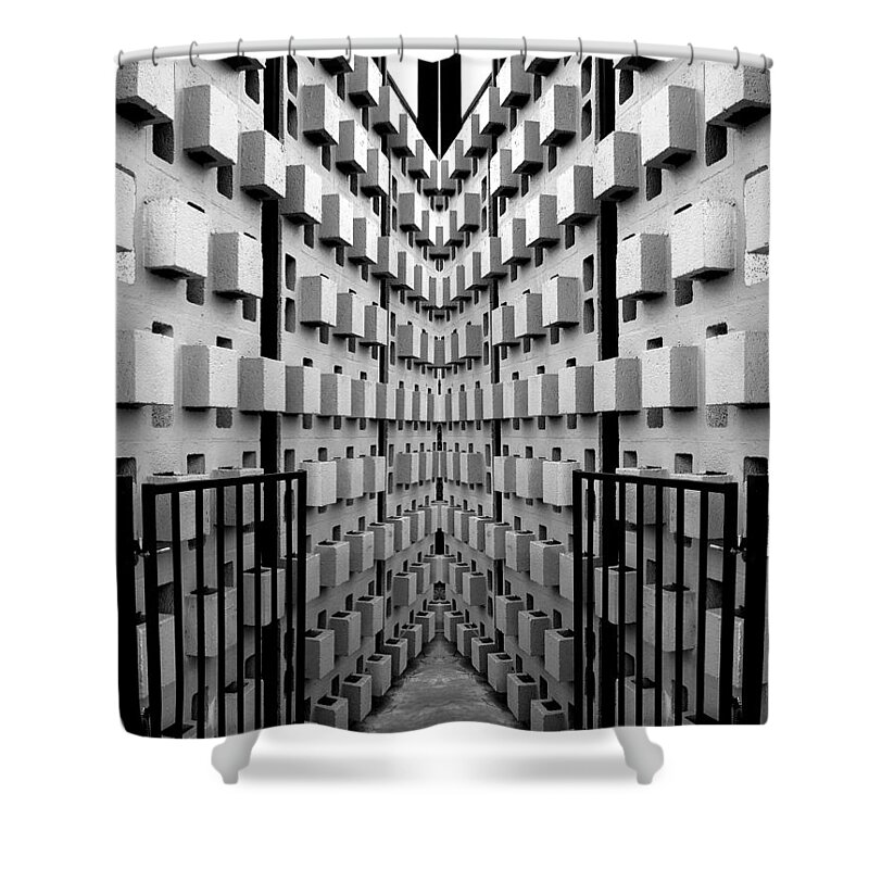 Black Shower Curtain featuring the photograph Dead End by JustJeffAz Photography