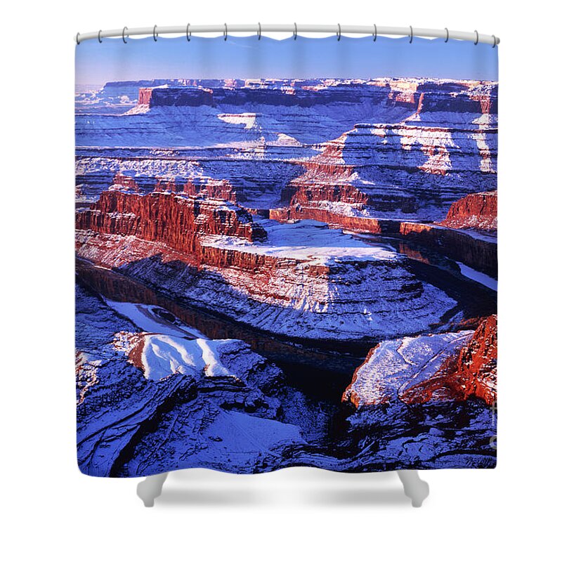 Utah Shower Curtain featuring the photograph Dead Horse Point at New Year Day by Benedict Heekwan Yang