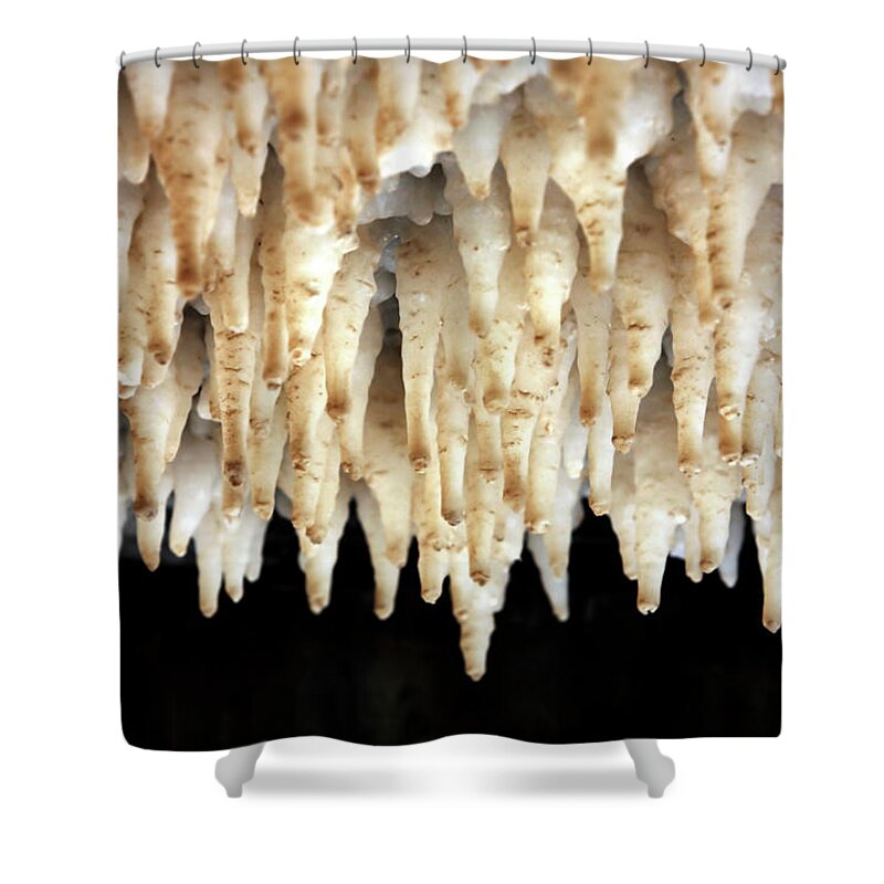 Tranquility Shower Curtain featuring the photograph Dead Sea Salt Formation by Photostock-israel