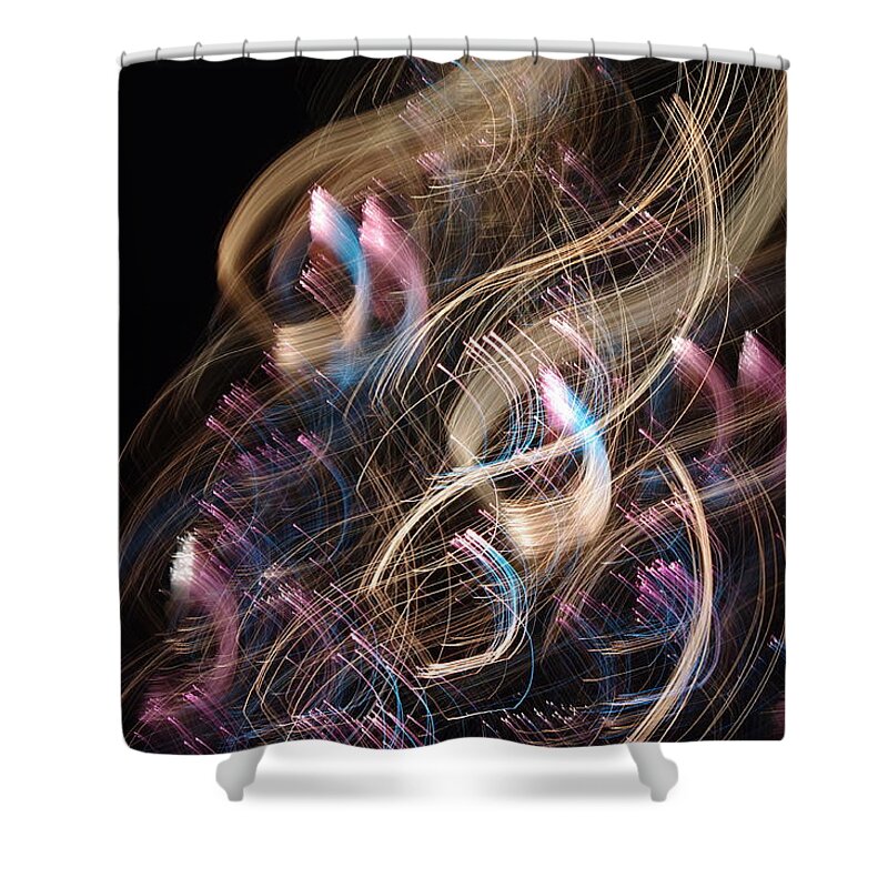 Fiber Optics Shower Curtain featuring the photograph Deco Movement by Adria Trail