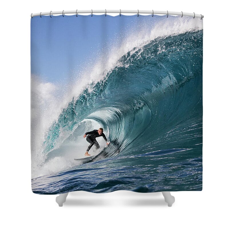 People Shower Curtain featuring the photograph Deep On The Foam Ball by Mike Riley
