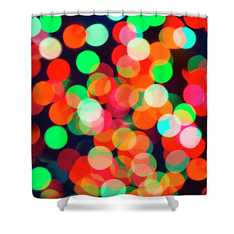 Holiday Shower Curtain featuring the photograph Defocused Lights by Tetra Images