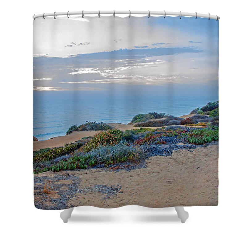 Del Mar Sunset Shower Curtain featuring the photograph Del Mar Sunset by Susan McMenamin